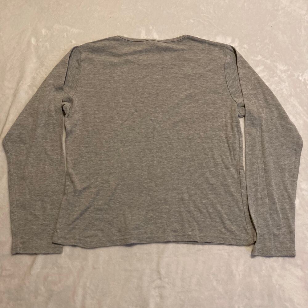 Anvil Women Gray Long Sleeve Shirt Pink Embroidery Size XL - Picture 9 of 9